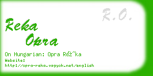 reka opra business card